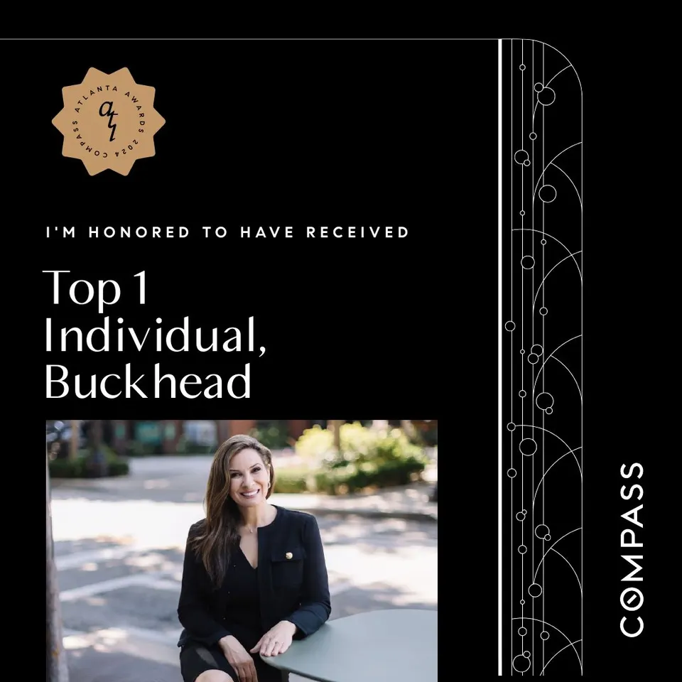 Compass award card: Nadine Lutz, Top 1 Individual, Buckhead
