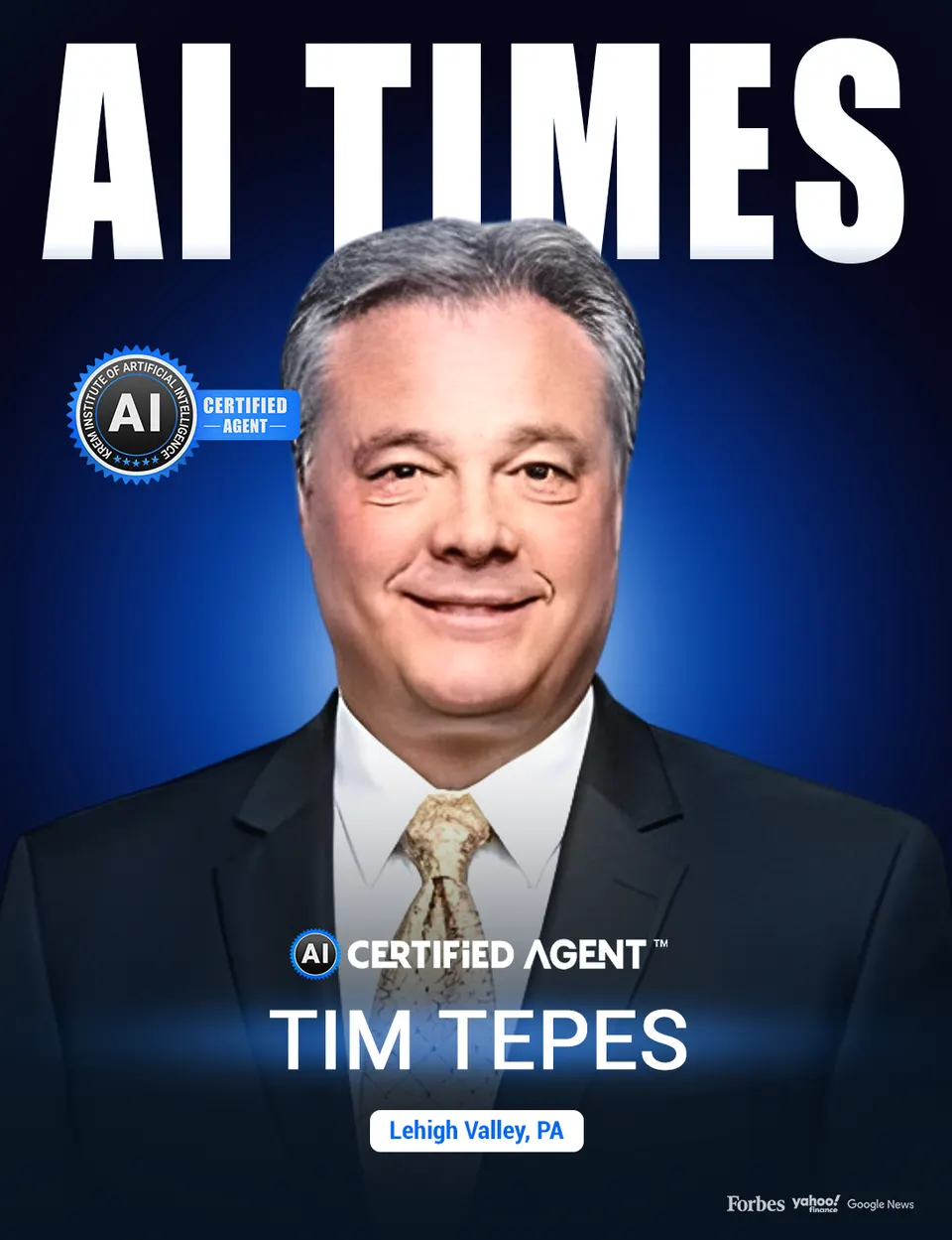 Tim Tepes on the cover of AI Times Magazine