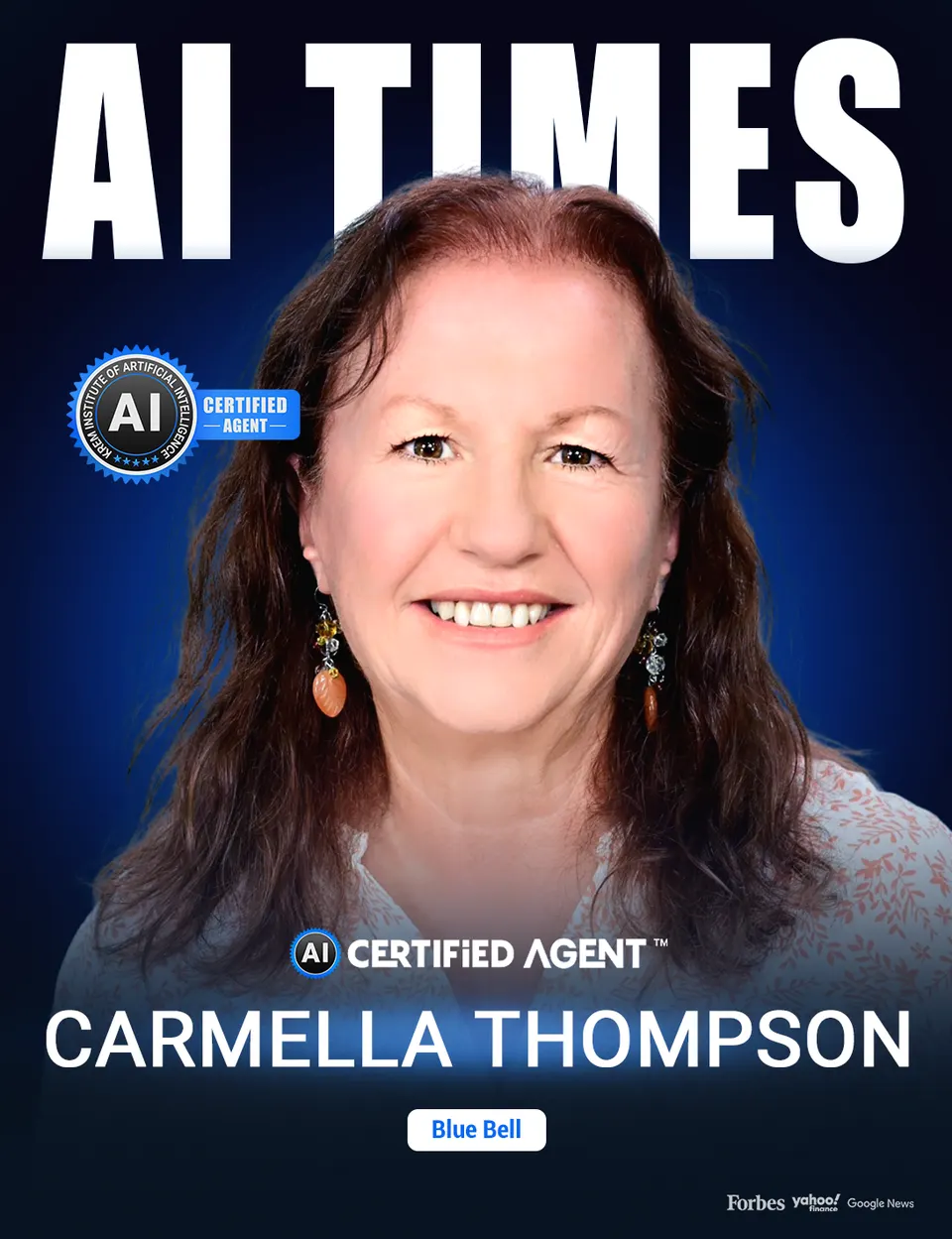 Carmella Thompson on the cover of AI Times Magazine