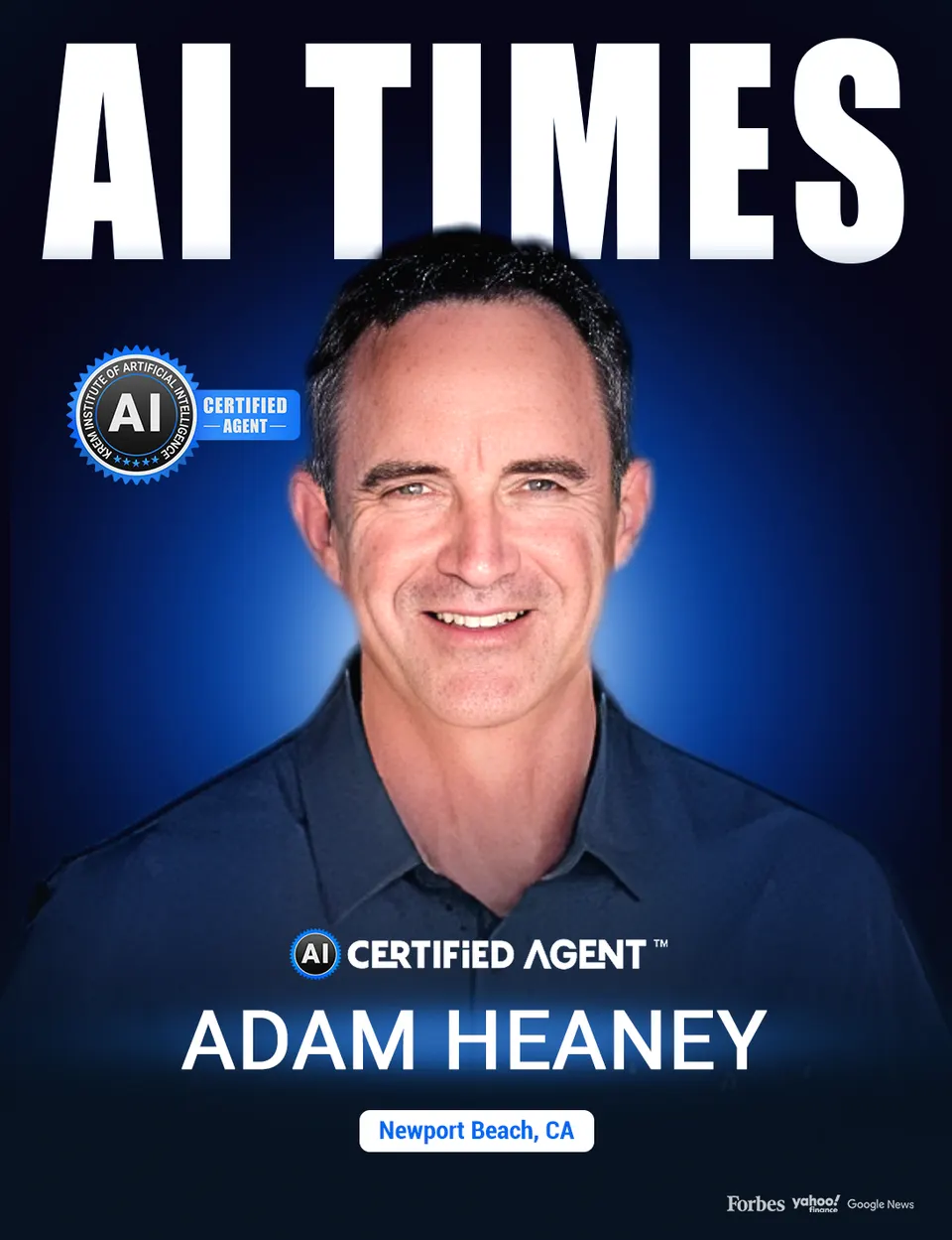 Adam Heaney on the cover of AI Times Magazine