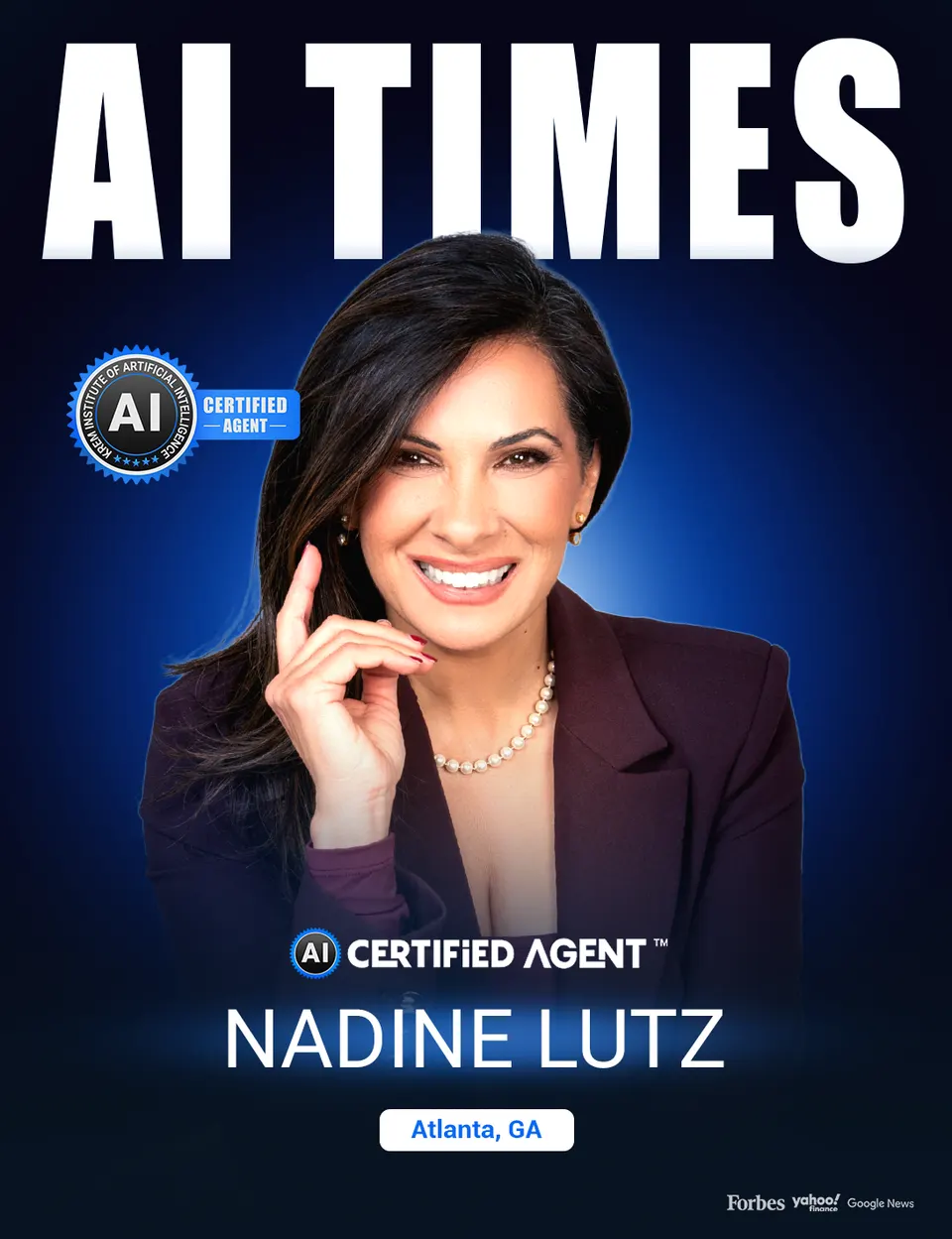 Nadine Lutz on the cover of AI Times Magazine