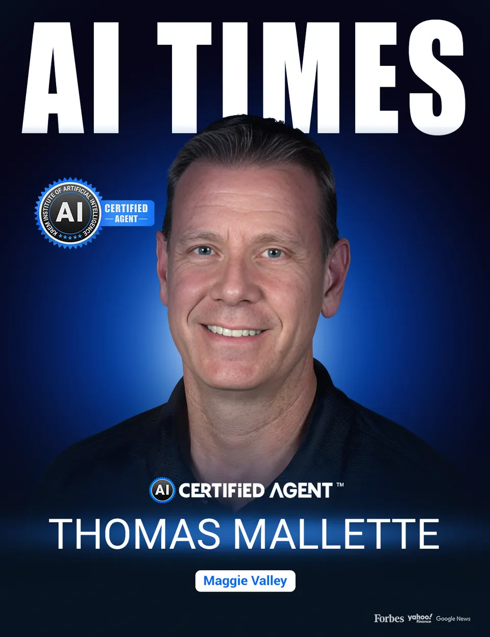 Thomas Mallette on the cover of AI Times Magazine