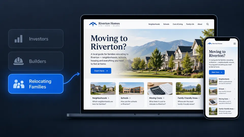 Build a Niche Real Estate Website: Investors, Builders, Relocating Families